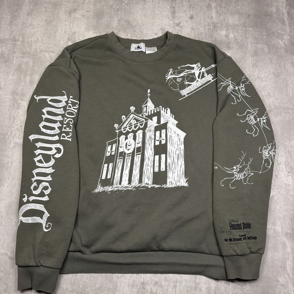 Disney Disneyland Haunted Mansion Nightmare Before Christmas Glow Sweatshirt M